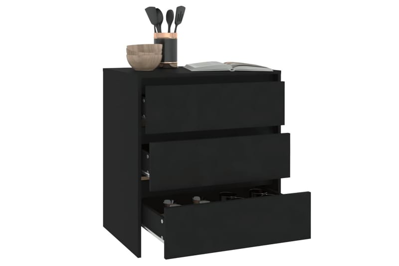 Skänk svart 70x41x75 cm spånskiva - Svart - Förvaring - Förvaringsmöbler - Skänkar & sideboards
