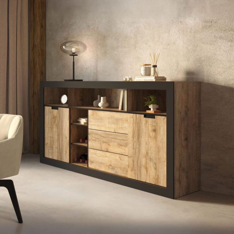 Skänk Tudor 2 dörrar med 3 lådor - 109 cm - Förvaring - Förvaringsmöbler - Skänkar & sideboards