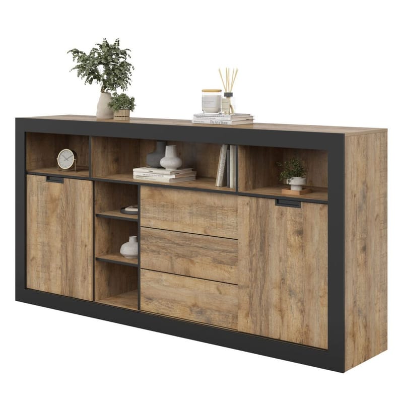 Skänk Tudor 2 dörrar med 3 lådor - 109 cm - Förvaring - Förvaringsmöbler - Skänkar & sideboards