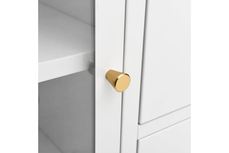 Skänk vit 105x35x70 cm stål och härdat glas - Vit - Förvaring - Förvaringsmöbler - Skänkar & sideboards