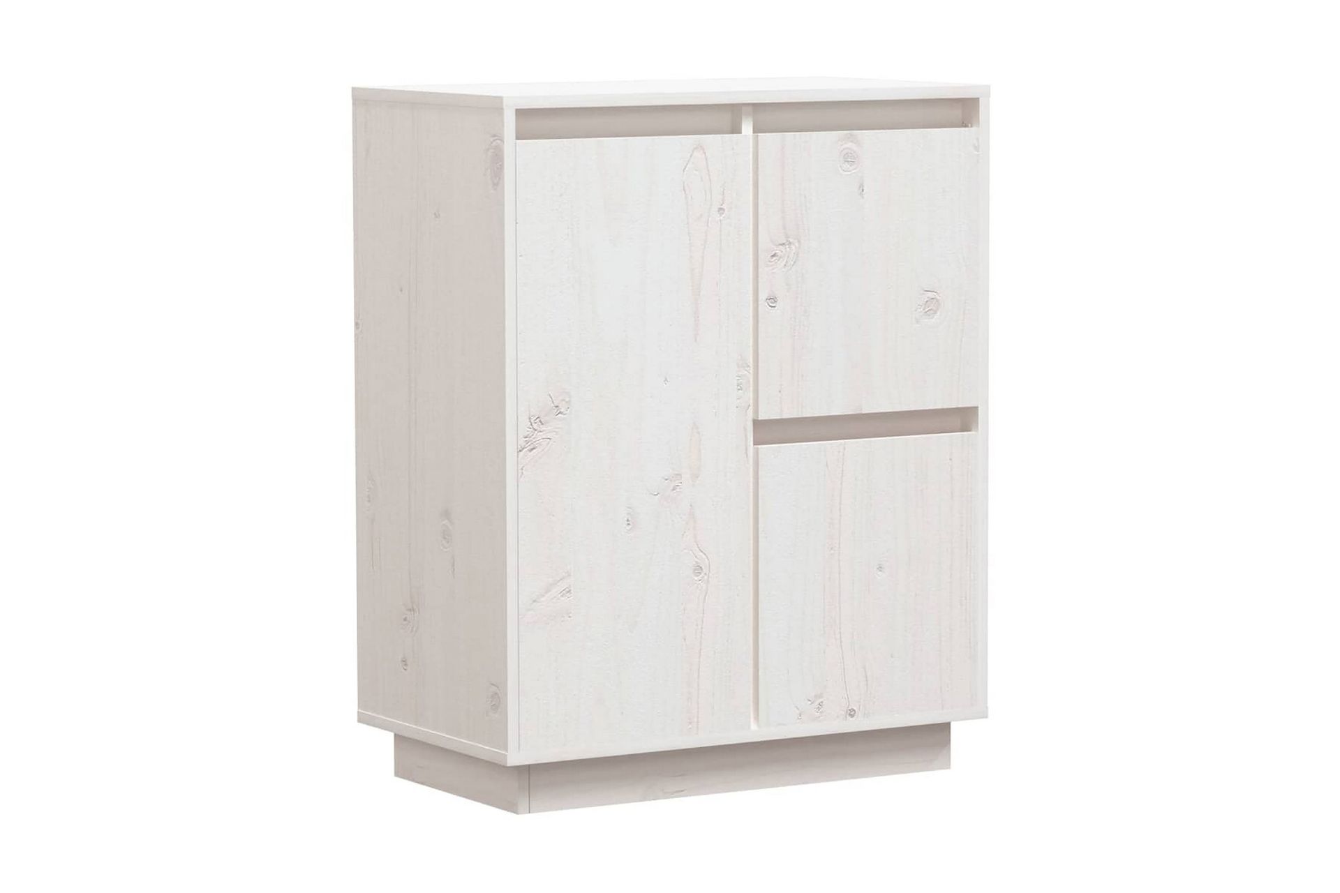 Skänk vit 60x34x75 cm massiv furu - Vit - Förvaring - Förvaringsmöbler - Skänkar & sideboards