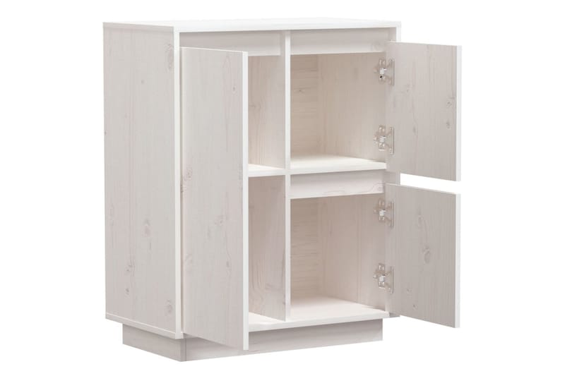 Skänk vit 60x34x75 cm massiv furu - Vit - Förvaring - Förvaringsmöbler - Skänkar & sideboards