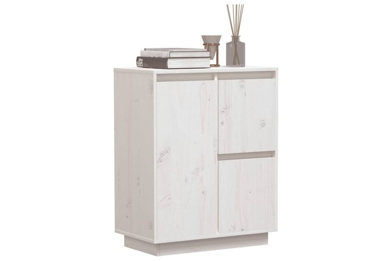 Skänk vit 60x34x75 cm massiv furu - Vit - Förvaring - Förvaringsmöbler - Skänkar & sideboards