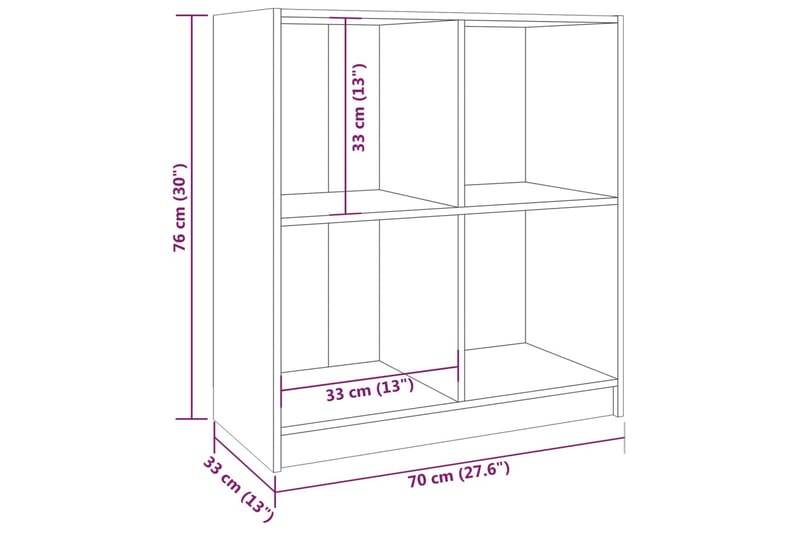 Skänk vit 70x33x76 cm massivt furuträ - Vit - Förvaring - Förvaringsmöbler - Skänkar & sideboards