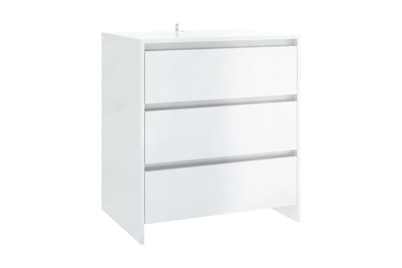 Skänk vit högglans 70x41x75 cm spånskiva - Vit högglans - Förvaring - Förvaringsmöbler - Skänkar & sideboards