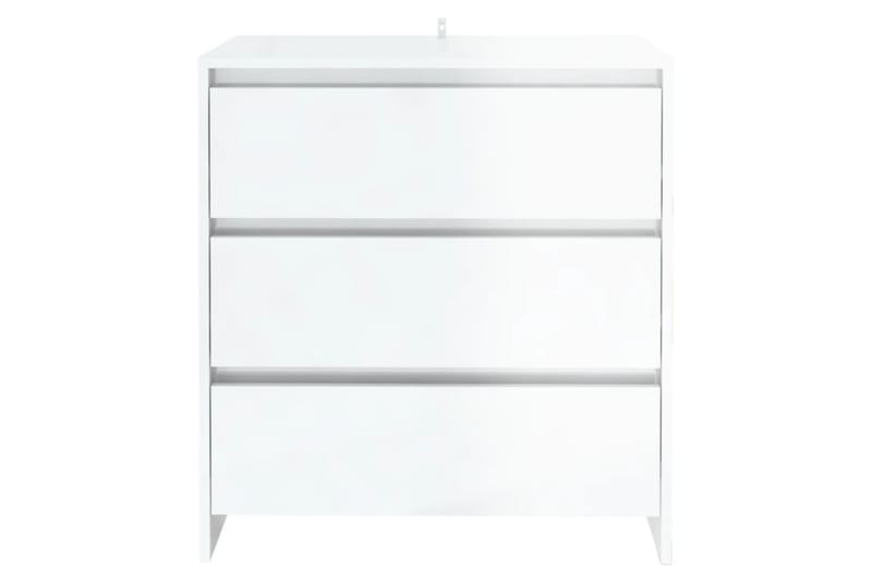 Skänk vit högglans 70x41x75 cm spånskiva - Vit högglans - Förvaring - Förvaringsmöbler - Skänkar & sideboards