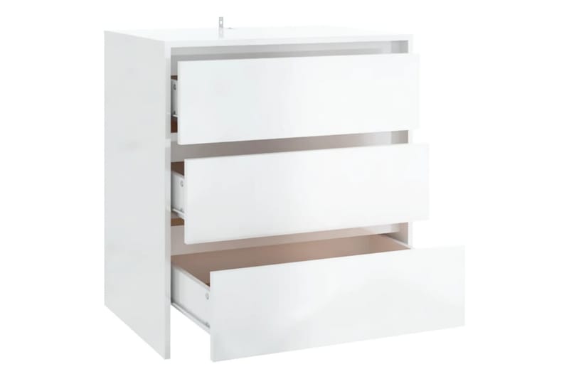 Skänk vit högglans 70x41x75 cm spånskiva - Vit högglans - Förvaring - Förvaringsmöbler - Skänkar & sideboards
