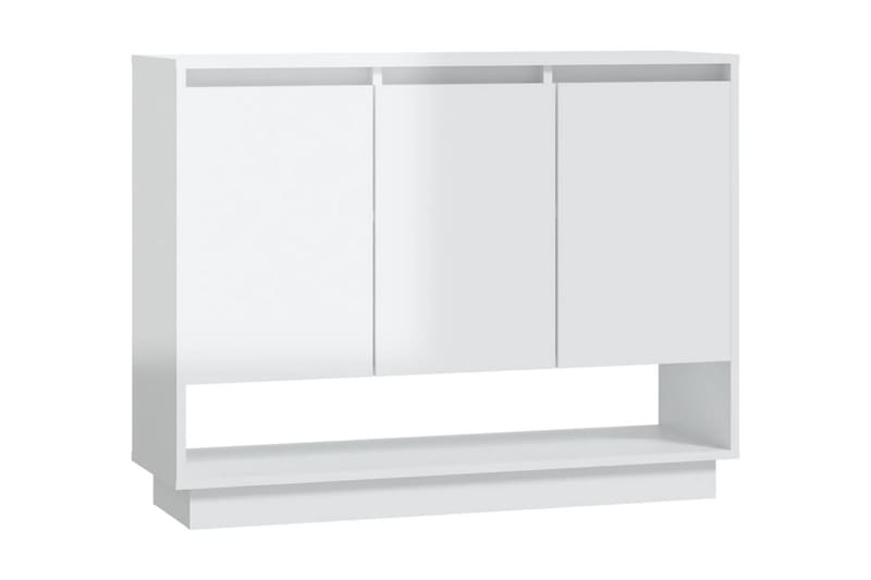 Skänk vit högglans 97x31x75 cm spånskiva - Vit högglans - Förvaring - Förvaringsmöbler - Skänkar & sideboards