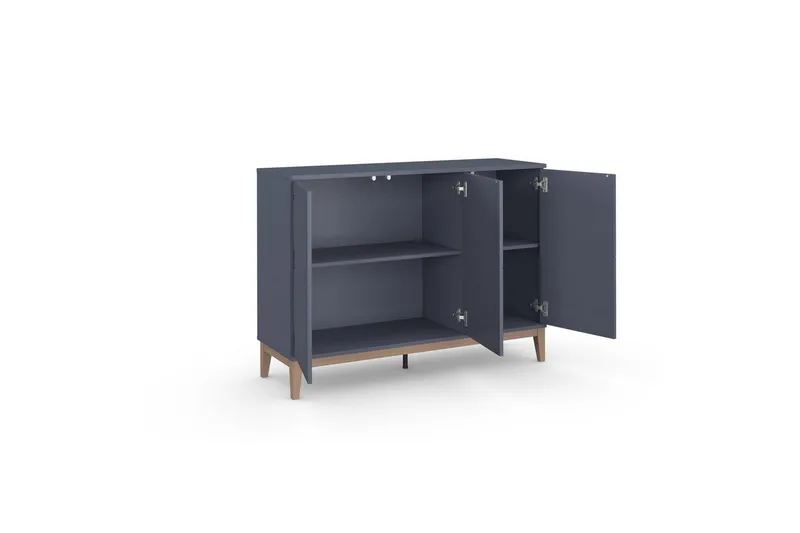 Skänk Pelle 120x41x85 cm, Grå/Wotan Ek - 120x41x85 cm, Grå/Wotan Ek - Förvaring - Förvaringsmöbler - Skänkar & sideboards
