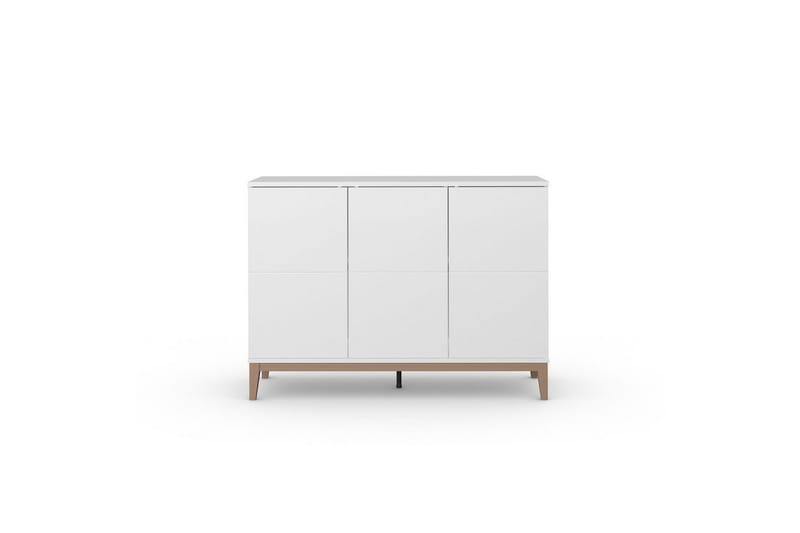 Skänk Pelle 120x41x85 cm, Vit/Wotan ek - 120x41x85 cm, Vit/Wotan ek - Förvaring - Förvaringsmöbler - Skänkar & sideboards