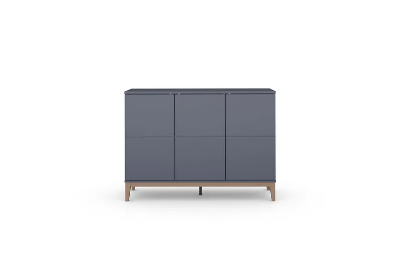 Skänk Pelle 120x41x85 cm, Grå/Wotan Ek - 120x41x85 cm, Grå/Wotan Ek - Förvaring - Förvaringsmöbler - Skänkar & sideboards