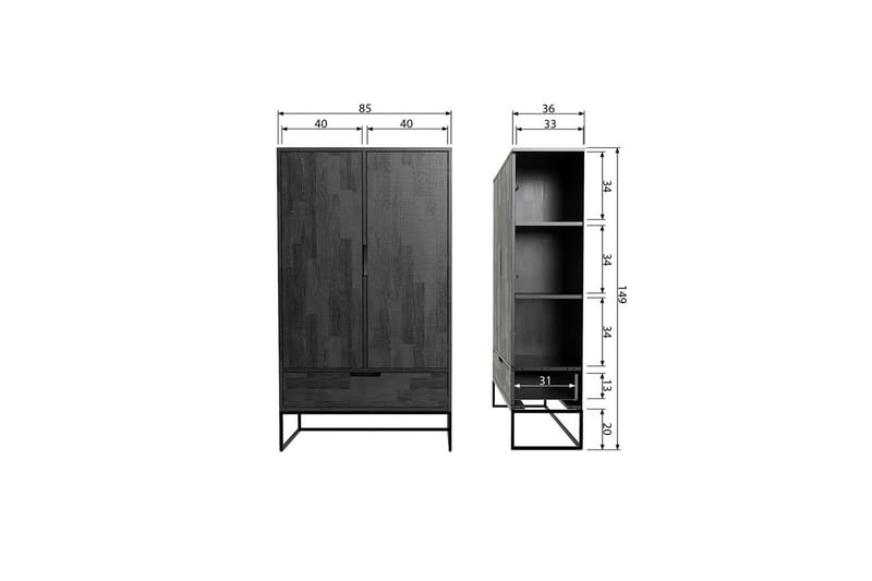 Skåp Silas 2-dörrar - Beige - Förvaring - Förvaringsmöbler - Byrå