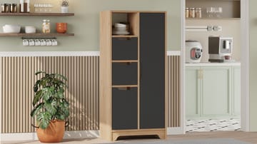 Solor Förvaringsskåp 140 cm - Ek/Antracit - Förvaring - Förvaringsmöbler - Byrå