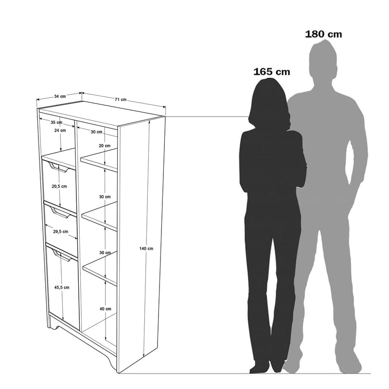 Solor Förvaringsskåp 140 cm - Förvaring - Förvaringsmöbler - Byrå