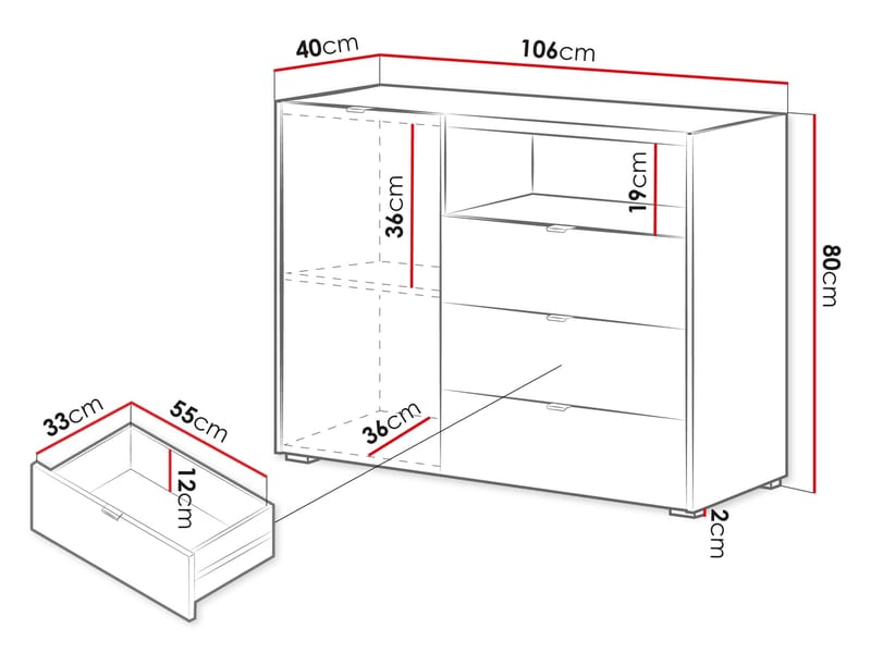 Sovren Byrå 106 cm - Brun - Förvaring - Förvaringsmöbler - Byrå