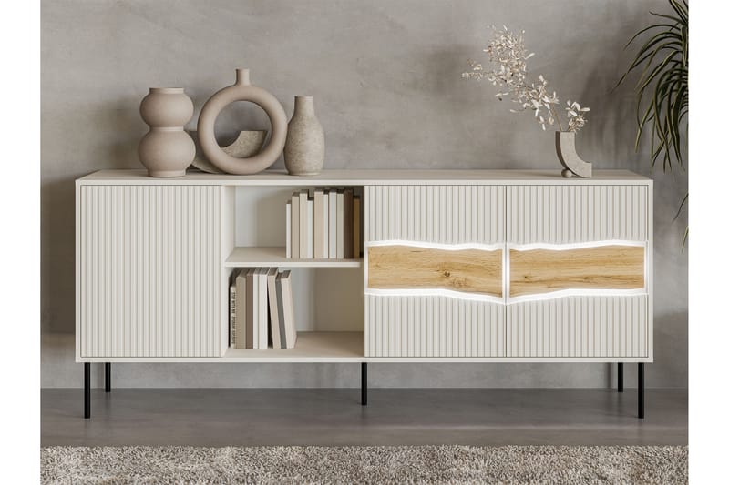 Stintino Skänk 190x40 cm - Vit/Grå - Förvaring - Förvaringsmöbler - Skänkar & sideboards