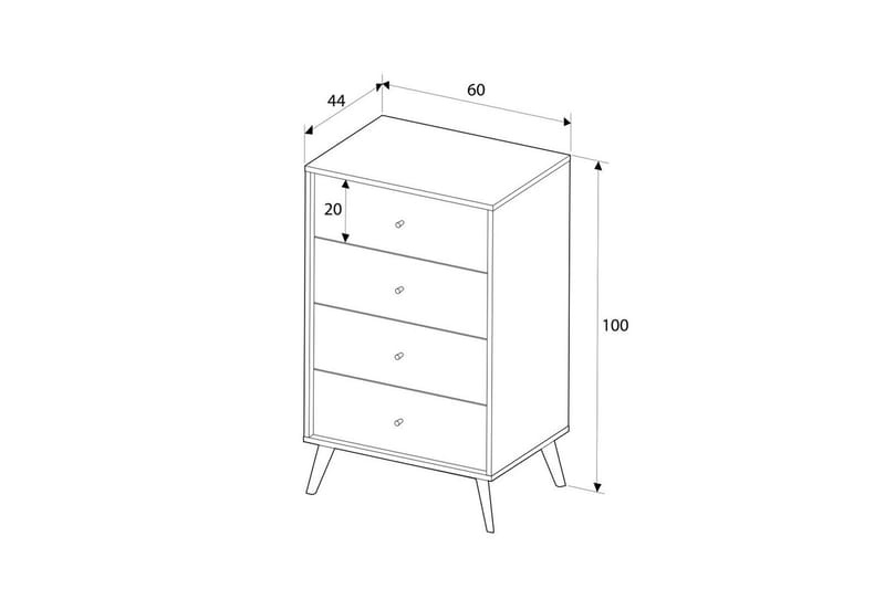 Stoneveil Byrå 60 cm - Multifärgad - Förvaring - Förvaringsmöbler - Byrå