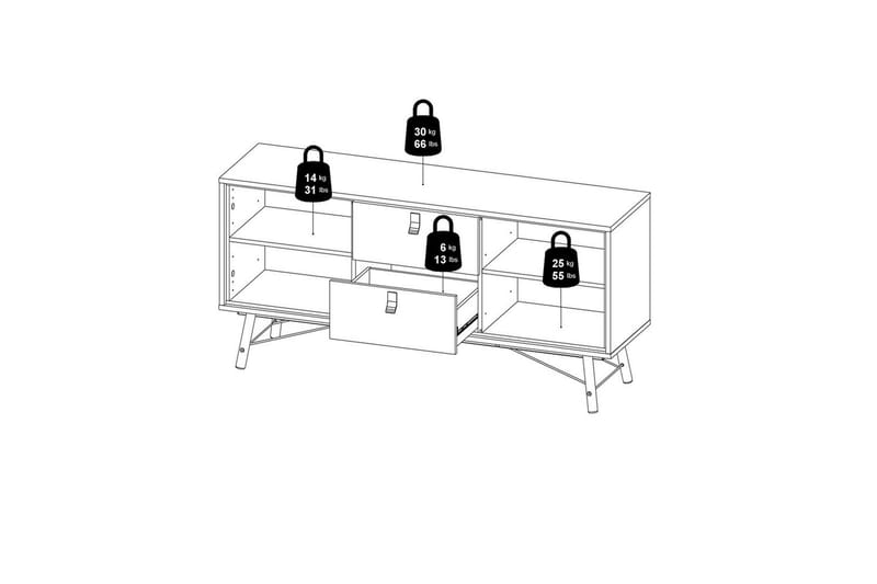 Tadami Skänk 150x40 cm - Natur - Förvaring - Förvaringsmöbler - Skänkar & sideboards