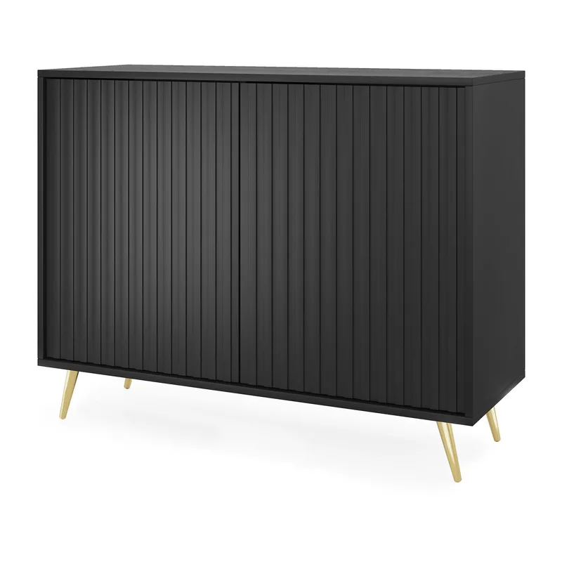 Tapas Byrå 104 cm, Svart