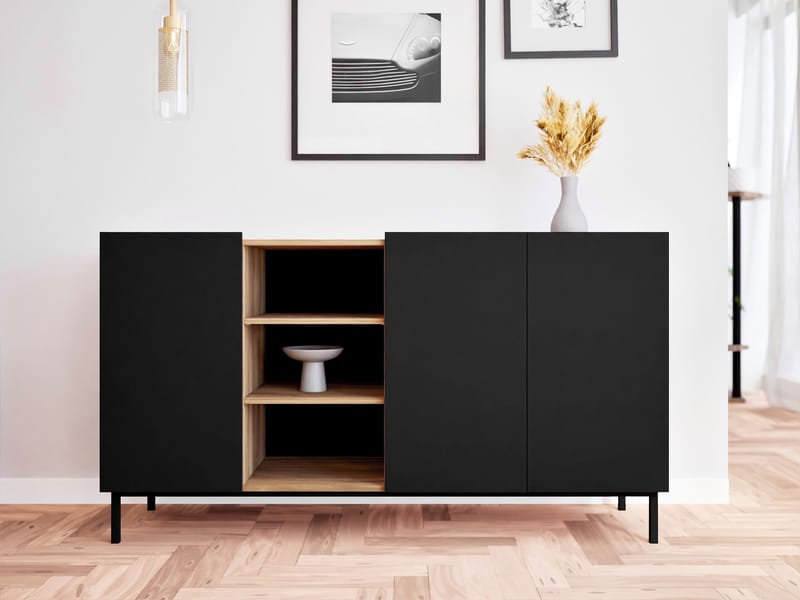 Tavrin Skänk 153x44 cm - Svart - Förvaring - Förvaringsmöbler - Skänkar & sideboards