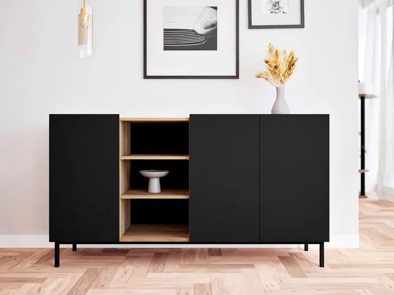 Tavrin Skänk 153x44 cm - Svart - Förvaring - Förvaringsmöbler - Skänkar & sideboards