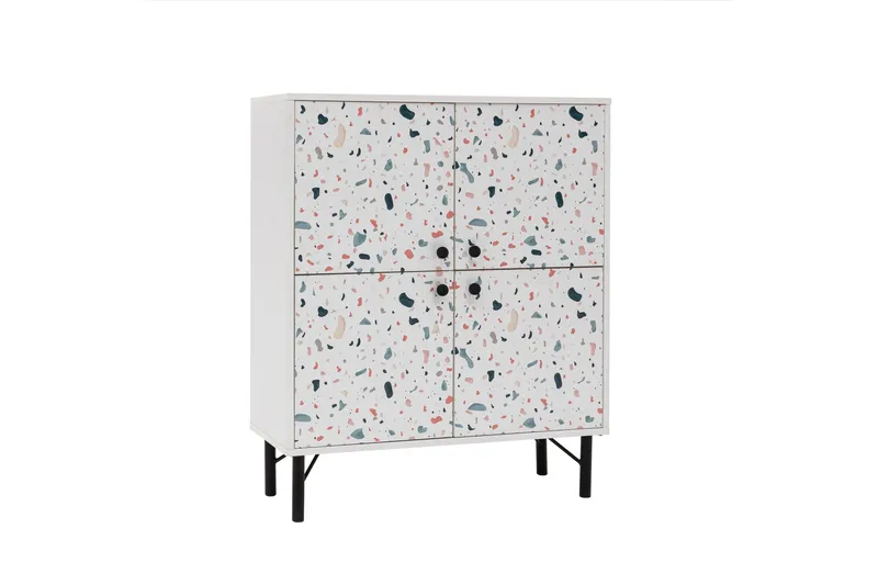 Terrazzo Highboard 95x111 cm Vit - Hanah Home - Förvaring - Förvaringsmöbler - Byrå