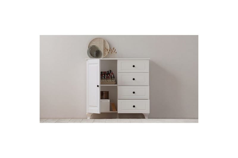 Thoro Hörnbyrå 87 cm - Matt Vit - Förvaring - Förvaringsmöbler - Byrå