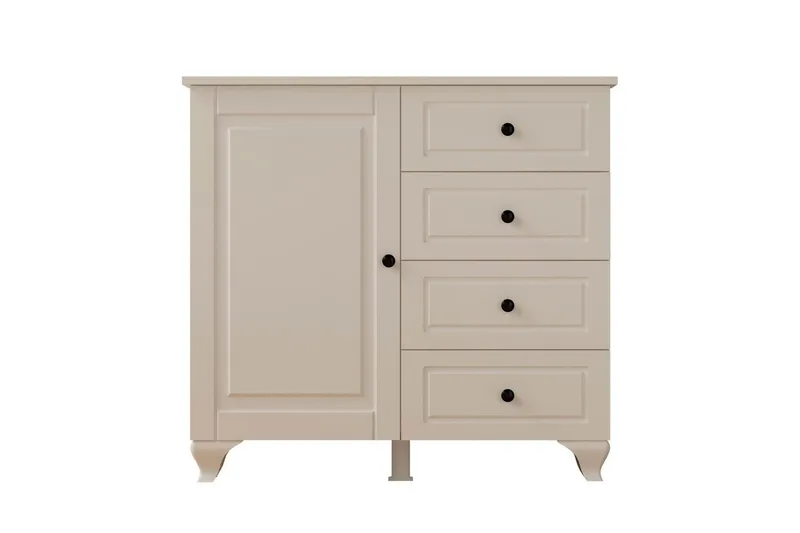 Thoro Hörnbyrå 87 cm, Matt Vit