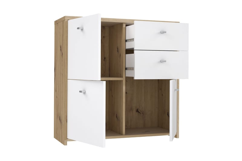 Toledor Sideboard 2 Lådor 74x77 cm - Brun/Vit - Förvaring - Förvaringsmöbler - Skänkar & sideboards