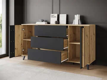 Torvos Byrå 150 cm - Brun/Svart - Förvaring - Förvaringsmöbler - Byrå