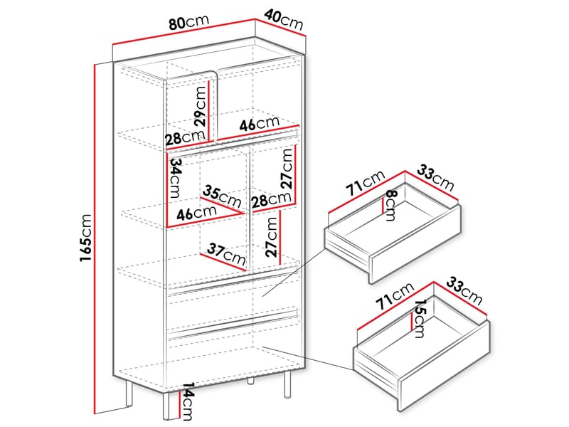 Travic Högskåp 80 cm - Förvaring - Förvaringsmöbler - Byrå