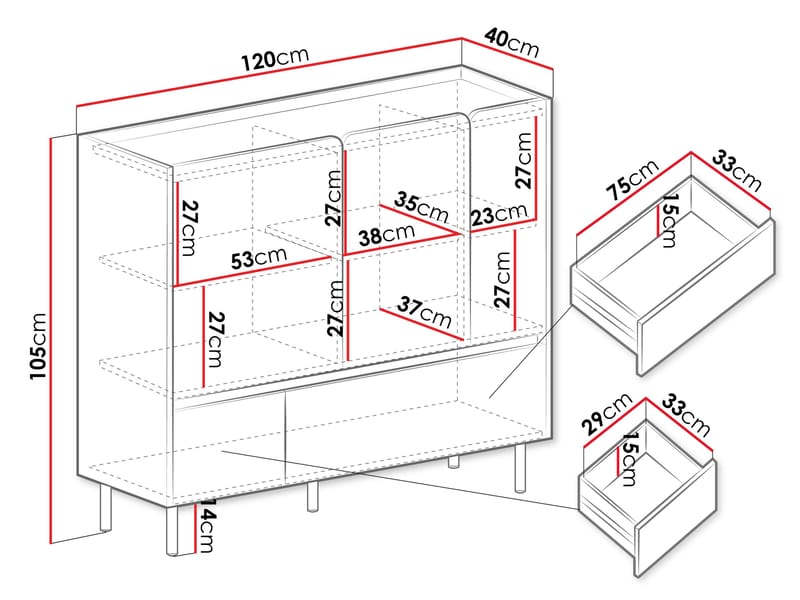 Travic Skänk 120 cm - Förvaring - Förvaringsmöbler - Byrå