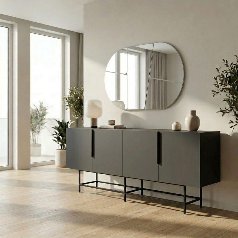 Truvia Konsol 200x77,9x40 cm - Antracit/Svart - Förvaring - Förvaringsmöbler - Skänkar & sideboards