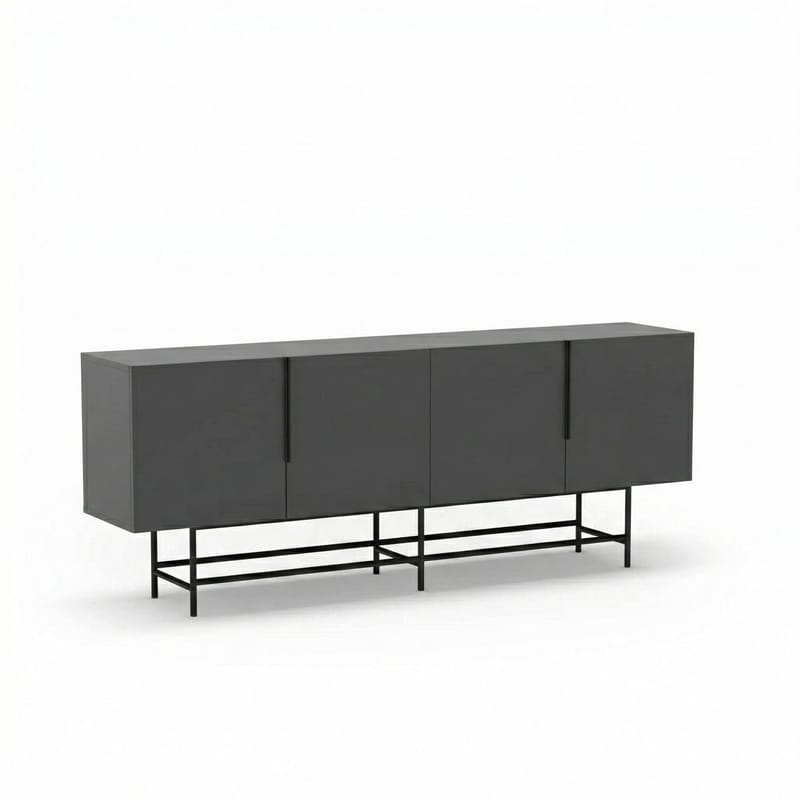 Truvia Konsol 200x77,9x40 cm, Antracit/Svart