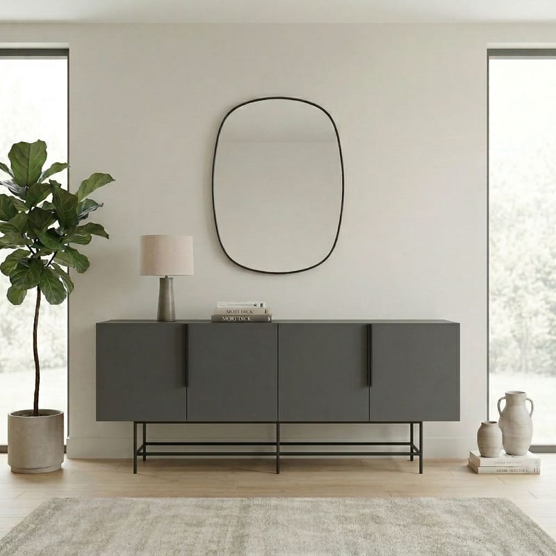 Truvia Konsol 200x77,9x40 cm - Antracit/Svart - Förvaring - Förvaringsmöbler - Skänkar & sideboards