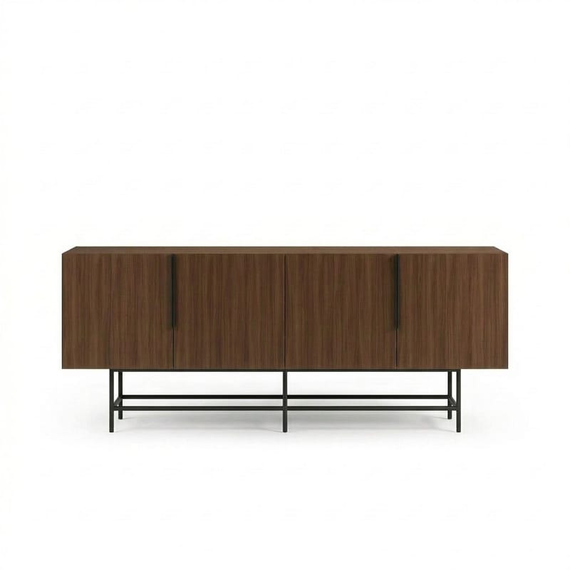 Truvia Konsol 200x77,9x40 cm - Milano Walnut och svart - Förvaring - Förvaringsmöbler - Skänkar & sideboards