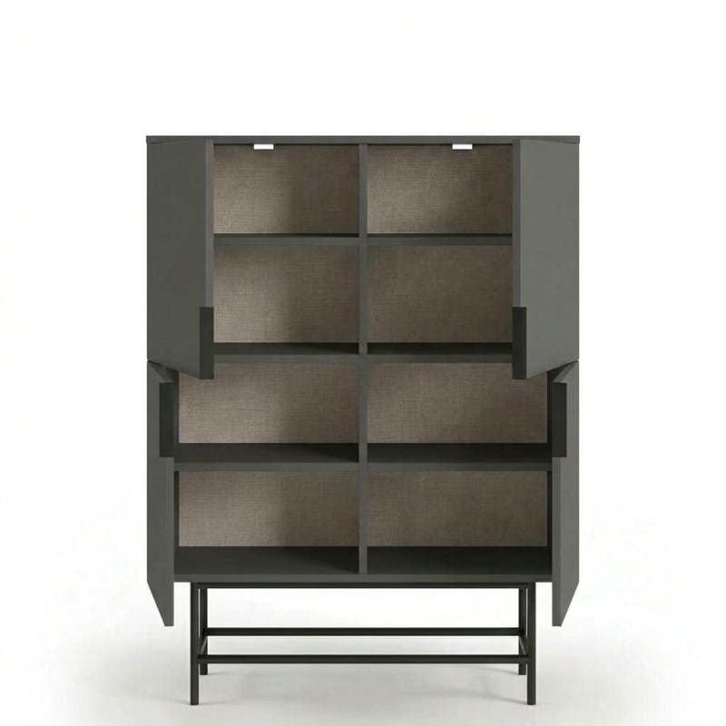 Truvia Sideboard 100x128x40 cm - Antracit/Svart - Förvaring - Förvaringsmöbler - Skänkar & sideboards