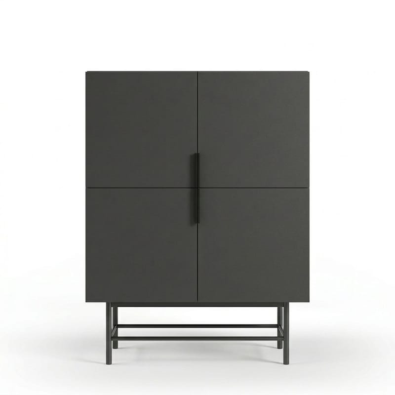 Truvia Sideboard 100x128x40 cm - Antracit/Svart - Förvaring - Förvaringsmöbler - Skänkar & sideboards