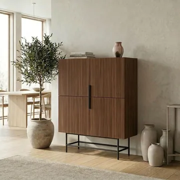 Truvia Sideboard 100x128x40 cm - Milano valnöt svart - Förvaring - Förvaringsmöbler - Skänkar & sideboards