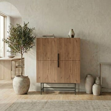 Truvia Sideboard 100x128x40 cm - naturlig ek svart - Förvaring - Förvaringsmöbler - Skänkar & sideboards