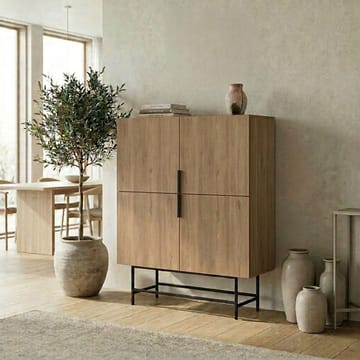 Truvia Sideboard 100x128x40 cm - naturlig ek svart - Förvaring - Förvaringsmöbler - Skänkar & sideboards