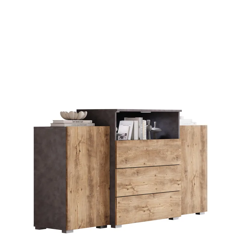 Urbanie Byrå 150 cm, grå, brun