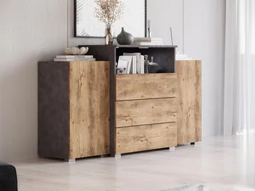 Urbanie Byrå 150 cm - grå, brun - Förvaring - Förvaringsmöbler - Skänkar & sideboards
