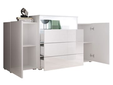 Urbanie Byrå 150 cm med LED - grå, brun - Förvaring - Förvaringsmöbler - Skänkar & sideboards