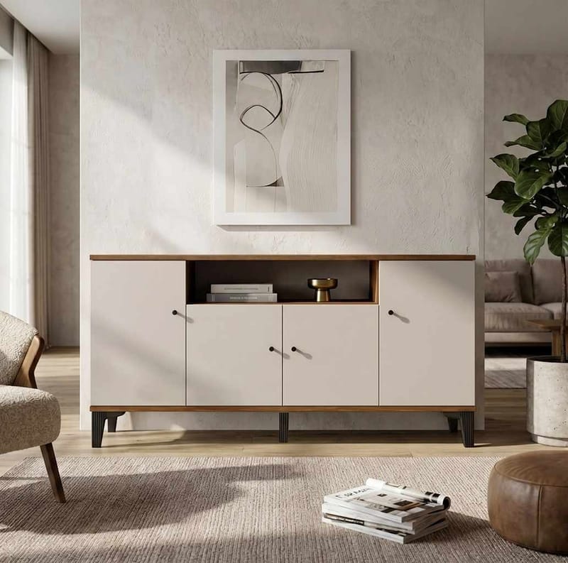 Valren Konsolbord 180x85x44,5 cm - Valnöt - Förvaring - Förvaringsmöbler - Skänkar & sideboards