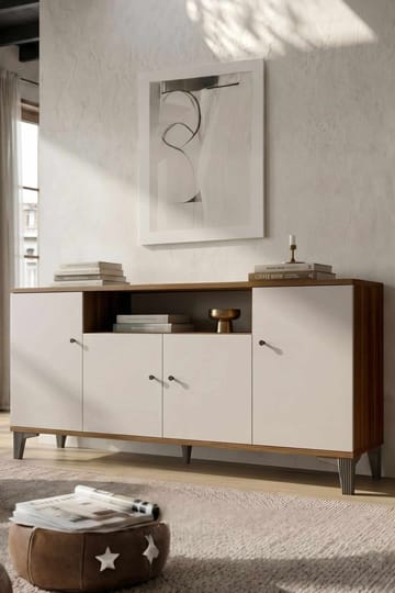 Valren Konsolbord 180x85x44,5 cm - Valnöt - Förvaring - Förvaringsmöbler - Skänkar & sideboards