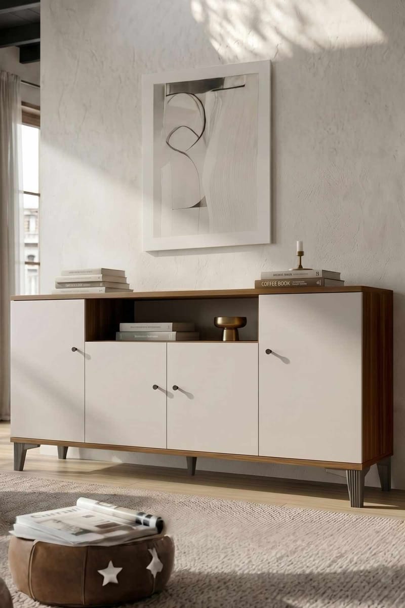 Valren Konsolbord 180x85x44,5 cm - Valnöt - Förvaring - Förvaringsmöbler - Skänkar & sideboards