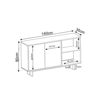 Valto Konsollbord 140 cm - Förvaring - Förvaringsmöbler - Skänkar & sideboards