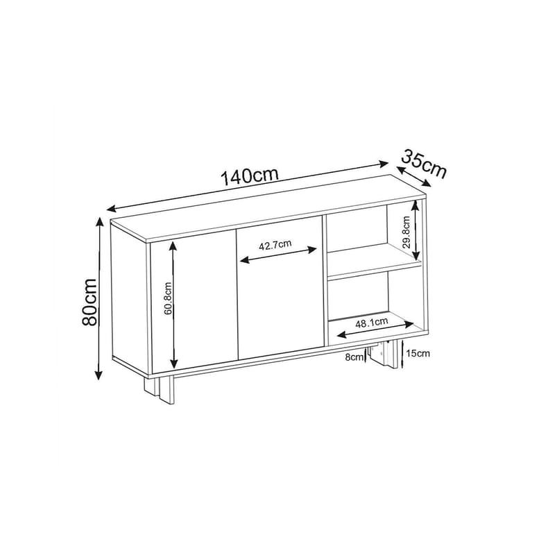 Valto Konsollbord 140 cm - Förvaring - Förvaringsmöbler - Skänkar & sideboards