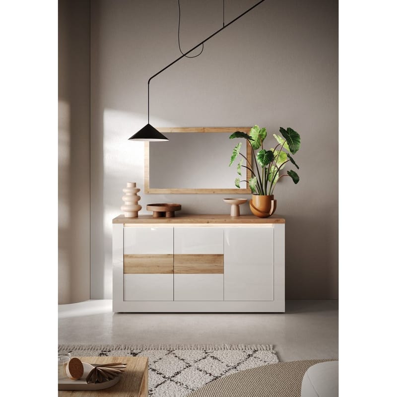 Vandesar Skänk 160 cm - Natur/Vit - Förvaring - Förvaringsmöbler - Skänkar & sideboards